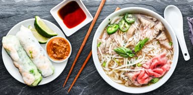 40. Vermicelli with Spring Rolls - Bun Cha Gio