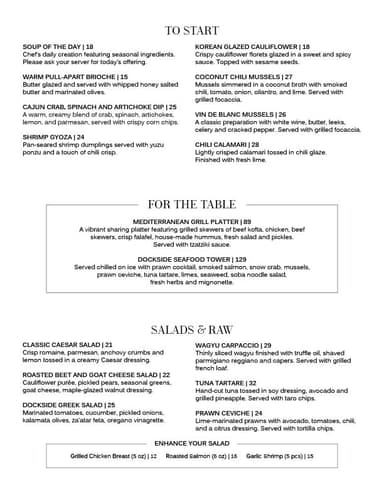 Lunch & Dinner Menu