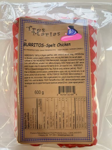 Tres Marias Burritos-Bison wheat