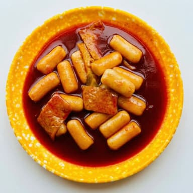 Spicy rice cake