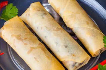 Deep Fried Taro Spring Rolls