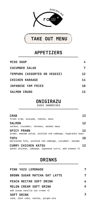 RAW - Japanese Hand Roll Bar — dining room photo 3